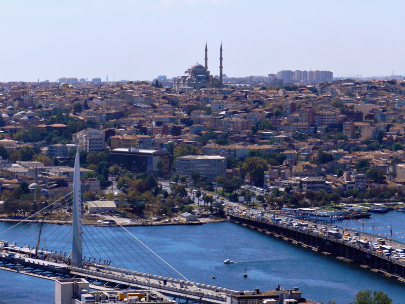 Vista de Istambul a partir da Galata Kulesi a Torre Galata