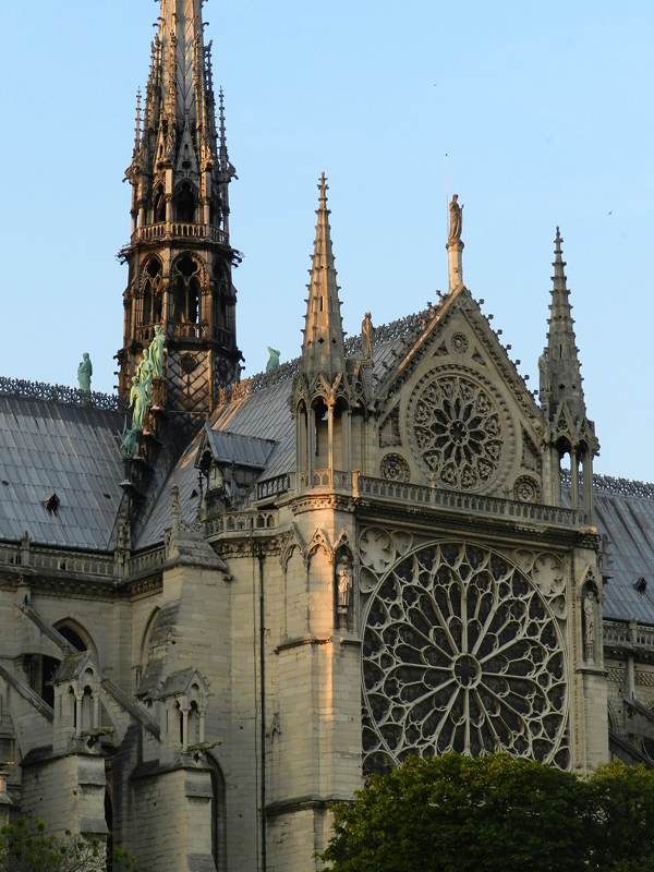 vitrais da catedral de notre dame em paris na frança
