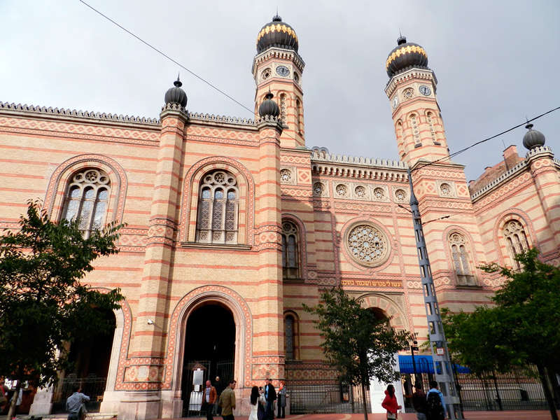 A fachada da Sinagoga Dohány Utcai Zsinagóga viagem a BUDAPESTE