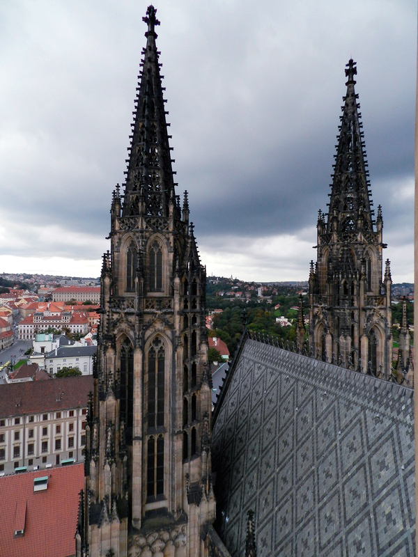 Vista do topo da Katedrály Sv. Víta em Praga