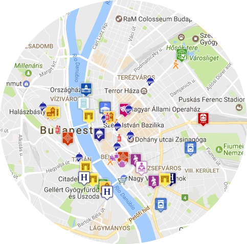 mapa budapeste