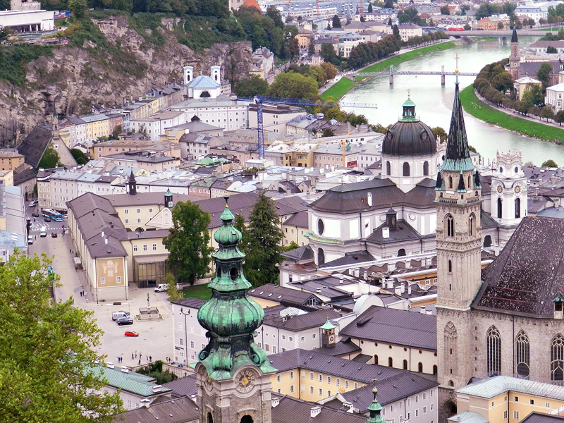 Vista de Salzburg a partir da Festung Hohensalzburg