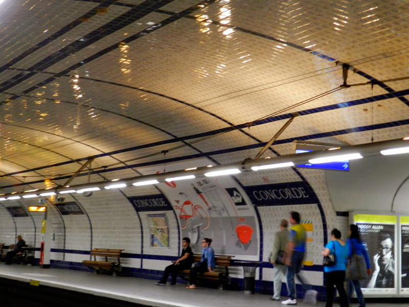 Estação Concorde em Paris na França