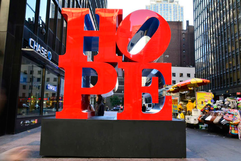 escultura hope de new york