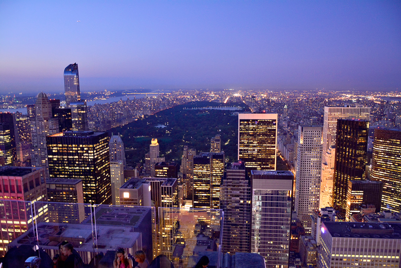 View from Manhattan, Rockefeller Center, Top of the Rock, Theater District, Manhattan, New York, NYC, USA, EUA