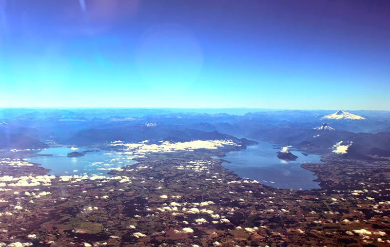 region de los lagos visto do avião