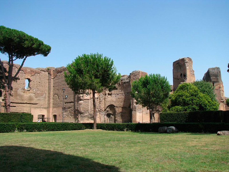 A Terme di Caracalla em Roma na Italia
