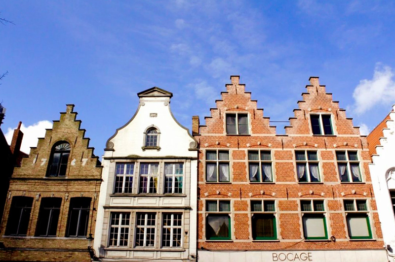 Construções de Bruges na Bélgica