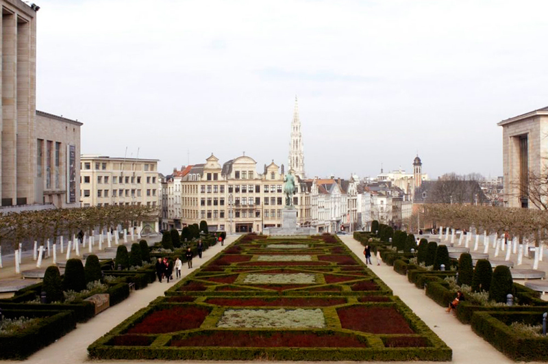 Jardin du Mont des Arts em Bruxelas na Bélgica