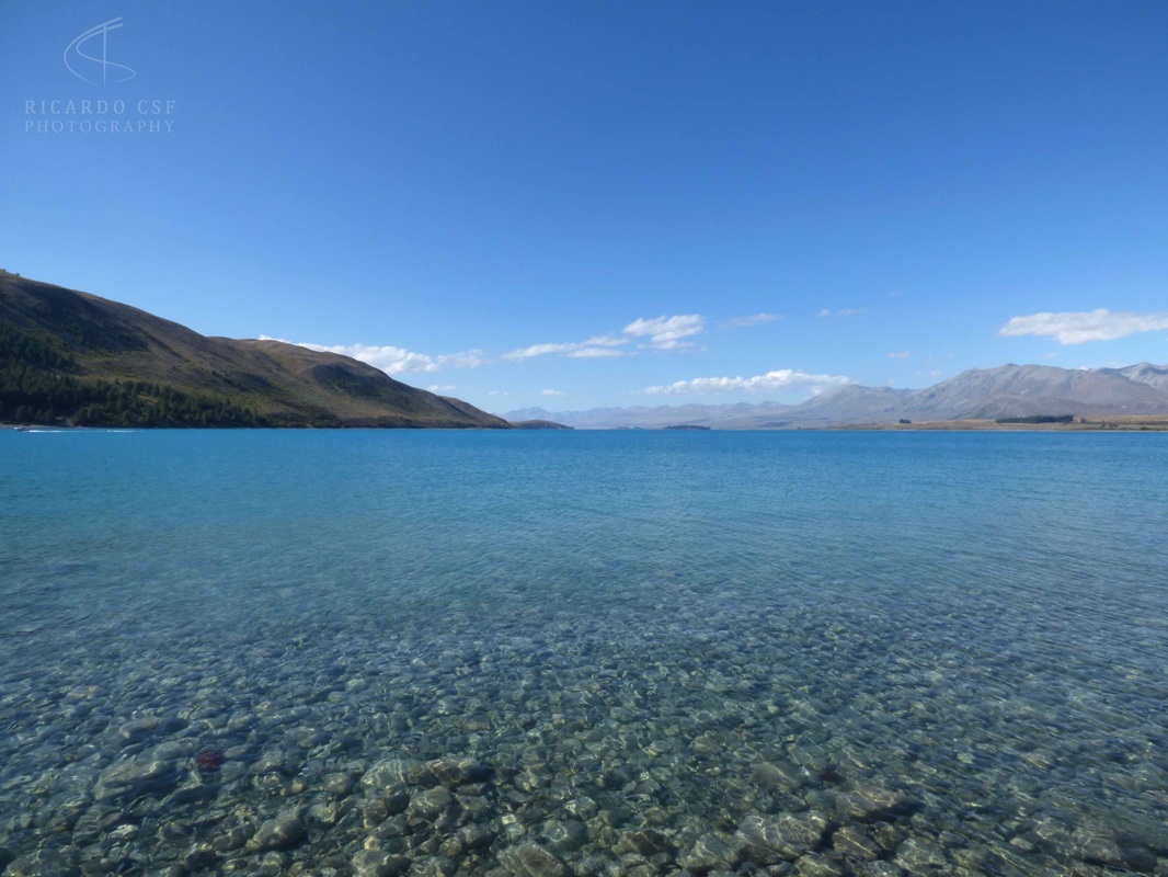 Detalhe da transparência do Lake Tepako