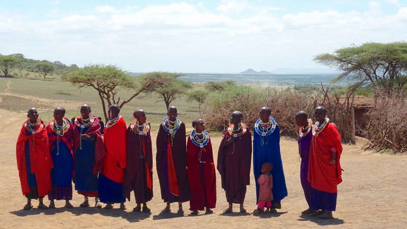 Pessoas da tribo masai na Tanzânia na África