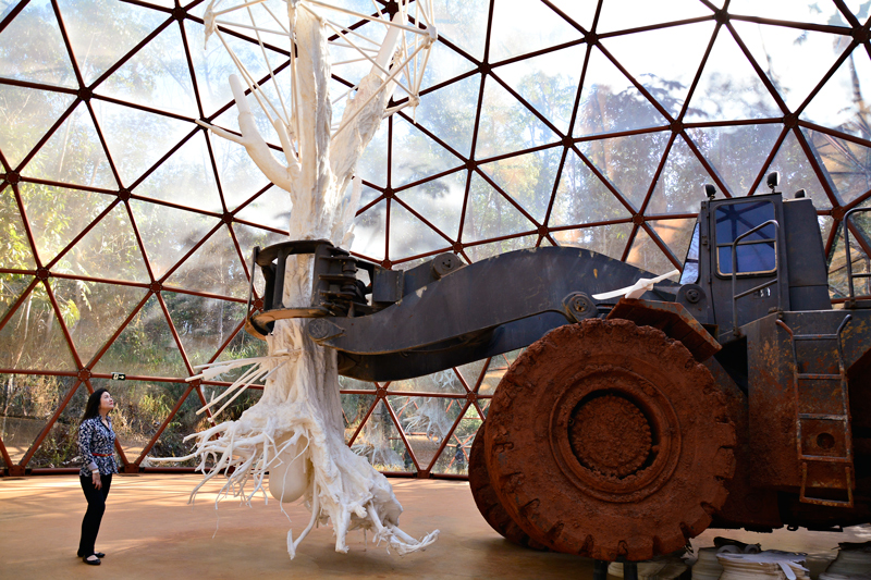 Galeria Matthew Barney na rota rosa do instituto inhotim em brumadinho minas gerais brasil