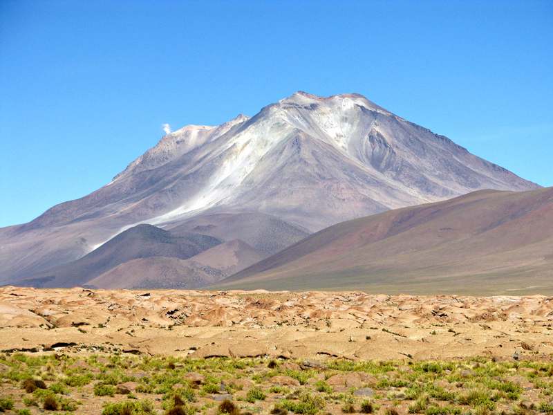 Deserto de Siloli, Bolívia, vulcão Ollagüe