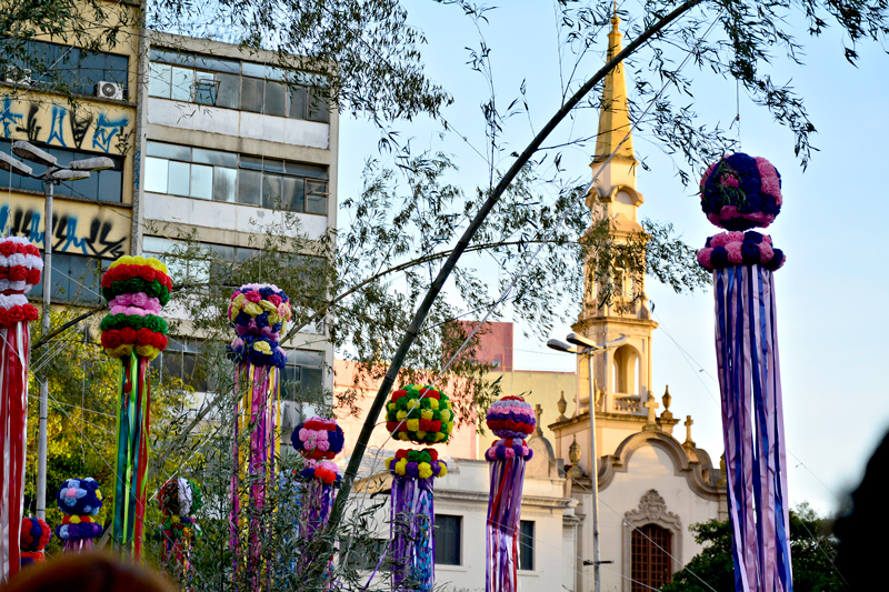 Decoração do Tanabata Matsuri ou Festival das Estrelas no bairro da Liberdade em São Paulo