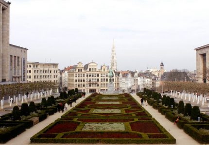Jardin du Mont des Arts em Bruxelas na Bélgica