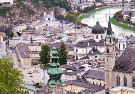 Vista de Salzburg a partir da Festung Hohensalzburg